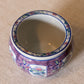Small Purple Ceramic Flower Pot Planter with Floral Details