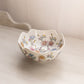 Small White Ceramic Bowl with Pink & Blue Floral Designs
