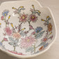 Small White Ceramic Bowl with Pink & Blue Floral Designs