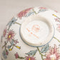 Small White Ceramic Bowl with Pink & Blue Floral Designs