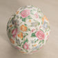 Small White Ceramic Pink Blue Orange Floral Ginger Jar