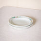 Small White Ceramic Plates with Floral Edge (Set of 2)