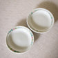 Small White Ceramic Plates with Floral Edge (Set of 2)