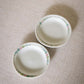 Small White Ceramic Plates with Floral Edge (Set of 2)