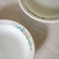 Small White Ceramic Plates with Floral Edge (Set of 2)
