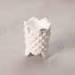 Small White Milk Glass Hobnail Toothpick Holder with Hand Painted Floral Designs
