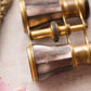 Vintage Brass Opera Glasses with Smokey Purple Mother of Pearl Details