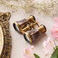 Vintage Brass Opera Glasses with Smokey Purple Mother of Pearl Details