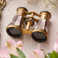 Vintage Brass Opera Glasses with Smokey Purple Mother of Pearl Details