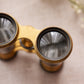 Vintage Brass Opera Glasses with Smokey Purple Mother of Pearl Details