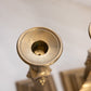 Tall Brass Candlestick with Lion Head Designs