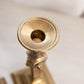 Tall Brass Candlestick with Lion Head Designs