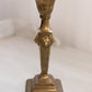 Tall Brass Candlestick with Lion Head Designs
