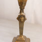Tall Brass Candlestick with Lion Head Designs