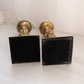 Tall Brass Candlestick with Lion Head Designs