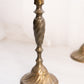 Tall Brass Candlestick with Swirl Design