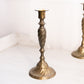 Tall Brass Candlestick with Swirl Design