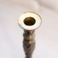 Tall Brass Candlestick with Swirl Design