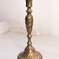 Tall Brass Candlestick with Swirl Design
