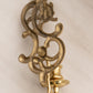 Tall Brass Floral Wall Sconce