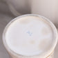 Tall Cream Ceramic Lidded Jar with Floral Designs and Gold Details