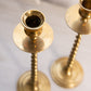 Tall Thin Brass Candlestick with Spiral Stem