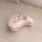 Tear Shaped Pink Ceramic Lidded Box with Pink Floral Designs