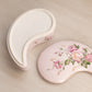 Tear Shaped Pink Ceramic Lidded Box with Pink Floral Designs