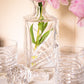 Vintage Crystal Decanter Set with Faceted Stopper & 2 Glasses