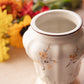 Verart Artesanía Cerámica Medium Lidded Jar with Peach Flowers