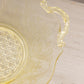 Vintage Yellow Lancaster Glass Landrum 2 Handle Bowl