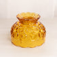Vintage Amber Glass Moon and Star Fairy Lamp with Clear Glass Base