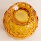 Vintage Amber Glass Moon and Star Fairy Lamp with Clear Glass Base