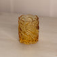 Vintage Amber Glass Scroll Toothpick Holder