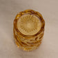 Vintage Amber Glass Scroll Toothpick Holder