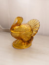 Vintage Medium LE Smith Amber Turkey Lidded Dish