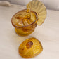 Vintage Medium LE Smith Amber Turkey Lidded Dish