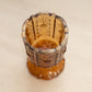 Vintage Amber Opalescent Fenton Paneled Daisy Toothpick Holder