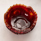 Vintage Amberina Glass Comet in The Stars Bowl with Sawtooth Edge (Glows)