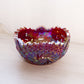 Vintage Amberina Glass Comet in The Stars Bowl with Sawtooth Edge (Glows)
