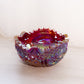 Vintage Amberina Glass Comet in The Stars Bowl with Sawtooth Edge (Glows)