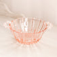 Vintage Anchor Hocking Old Cafe Small Pink Glass Handled Bowl