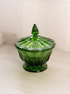 Vintage Anchor Hocking Spearmint Green Glass Fairfield Lidded Dish