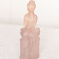 Vintage Avon Small Pink Glass Ballerina on Suitcase Perfume Bottle