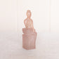 Vintage Avon Small Pink Glass Ballerina on Suitcase Perfume Bottle