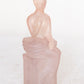 Vintage Avon Small Pink Glass Ballerina on Suitcase Perfume Bottle