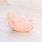 Vintage Boyd Pink Opaque Glass Swan Salt Cellar Toothpick Holder