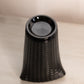 Vintage Black Glass Vase with Triangular Opening