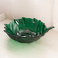 Vintage Large Blenko Large Green Glass Leaf Bowl
