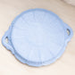 Vintage Blue Delphite Cherry Blossom Glass Handled Plate Platter